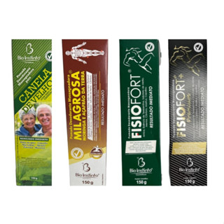 Kit 4 Pomadas Fisiofort + Premium + Milagrosa + Canela de Velho - Bio Instinto