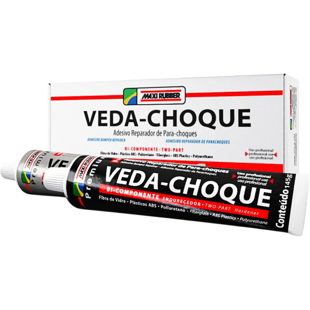 Veda Choque Maxi Rubber 290g Cola Reparo de Parachoque Solda Plástica - Spare Parts and Accessories for Vehicles