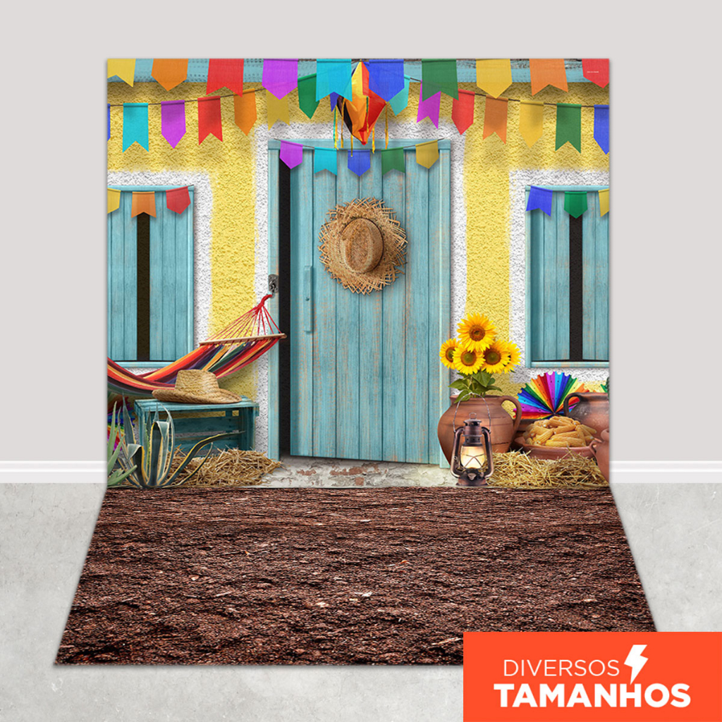 Fundo Fotográfico Festa de São João Em Tecido FJN-116 em Oferta na Shopee