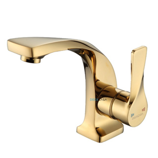 Torneira de Banheiro Misturador Monocomando Inox Luxo Design Cuba Dourada Cromada Preta em Oferta na Shopee