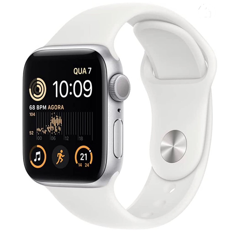 Apple Watch Se 2ª Geração 40 Mm Gps - Caixa Silver Aluminum / White Sport