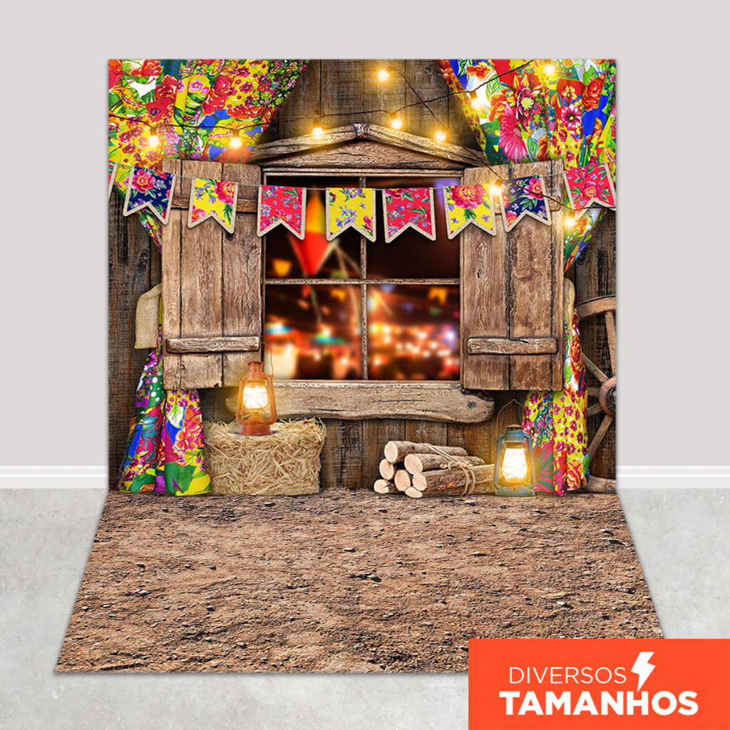 Fundo Fotográfico Celeiro Festa Junina Em Tecido FJN-144 em Oferta na Shopee