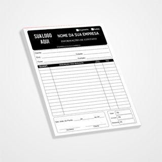 BLOCO TALÃO DE NOTAS PERSONALIZADO 100 PÁGINAS em Oferta na Shopee