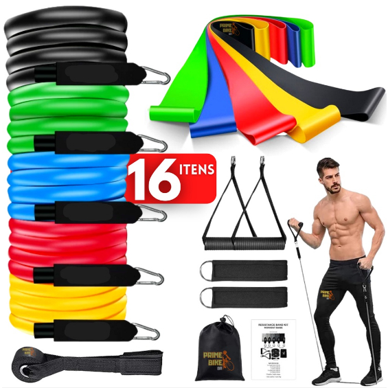 Kit 11 Extensor Elástico Treino Em Casa + Kit 5 Mini Band em Oferta na Shopee