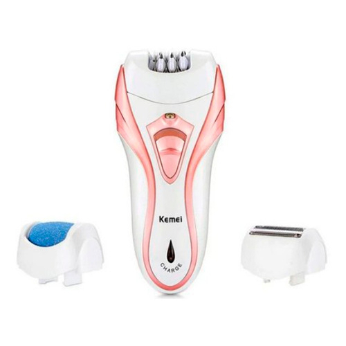 Depilador 3 em 1 Aparador e Lixa Para os Pés elétrico recarregável feminino Kemei KM-3010 bivolt