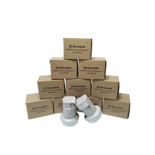 Kit 10 Lnb Lnbf Simples Greatek Universal Banda Ku Monoponto Original Cinza