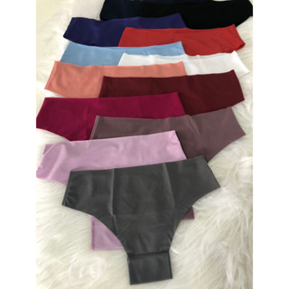 Kit com 5 Calcinhas Sem Costura Conforto Corte a Laser Tanga Basica Dia a Dia Moda Intima Lingerie Feminina