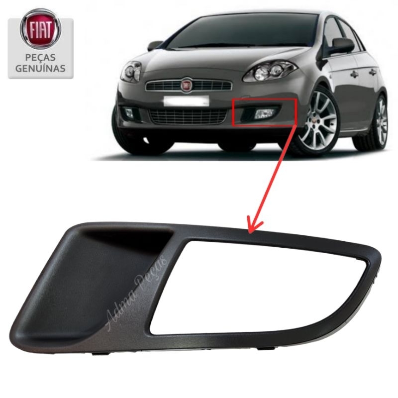 Moldura Farol Milha Fiat Bravo 2011 2012 2013 2014 Lado Esquerdo Original