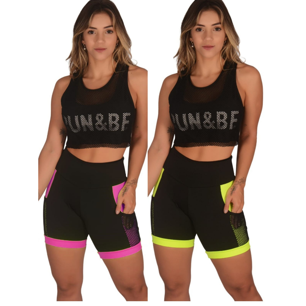 promoção kit  2 conjunto academia fitness lazer esporte