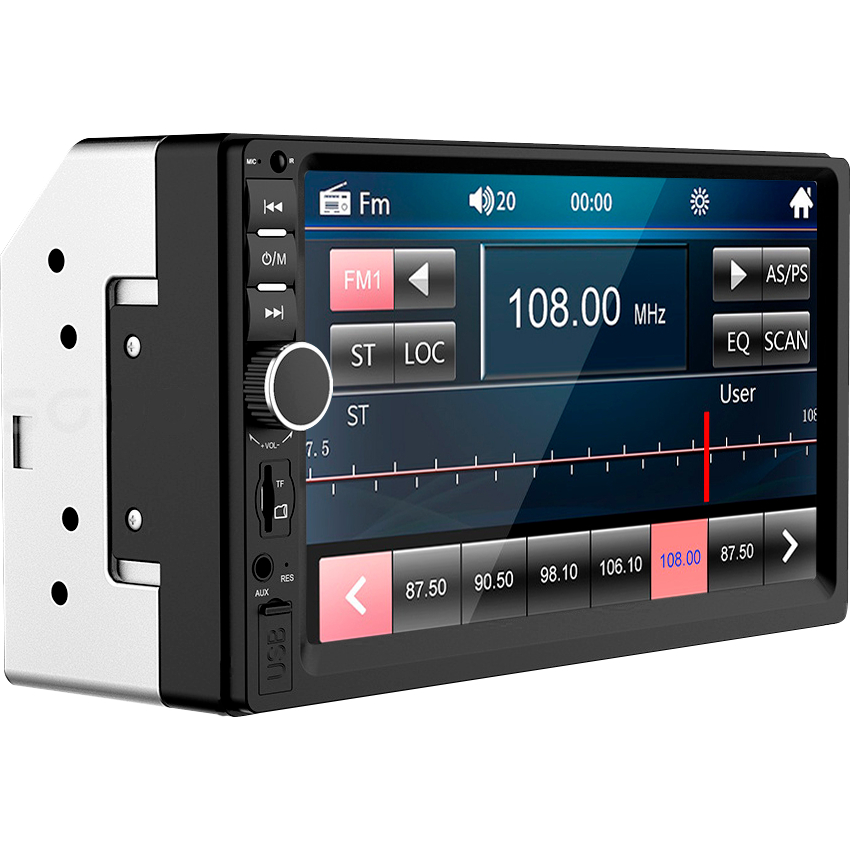 Central Multimídia First Option 7810H 2 Din Universal com Touch-Screen Rádio FM Bluetooth USB e Leitor de Cartão de Memória SD