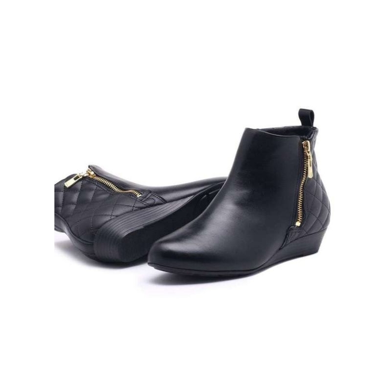 Modare - Ankle Boot Modare Anabela Matelassê Preto