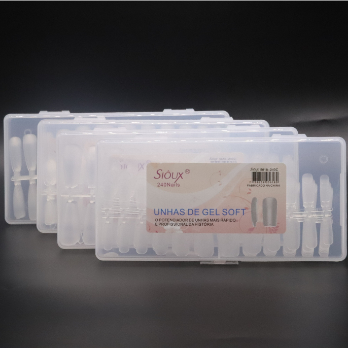 Unha Postiça Soft Gel Fosca Sioux Com 240 Unidades em Oferta na Shopee