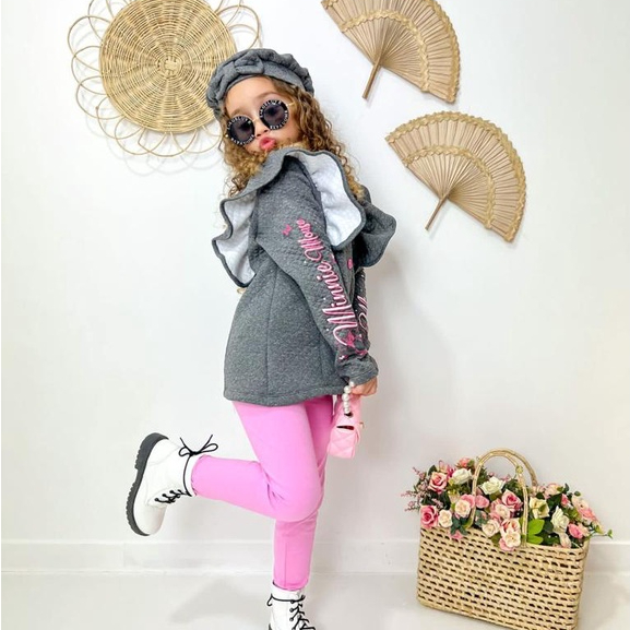 Roupa infantil menina blogueirinha Conjunto 3 peças