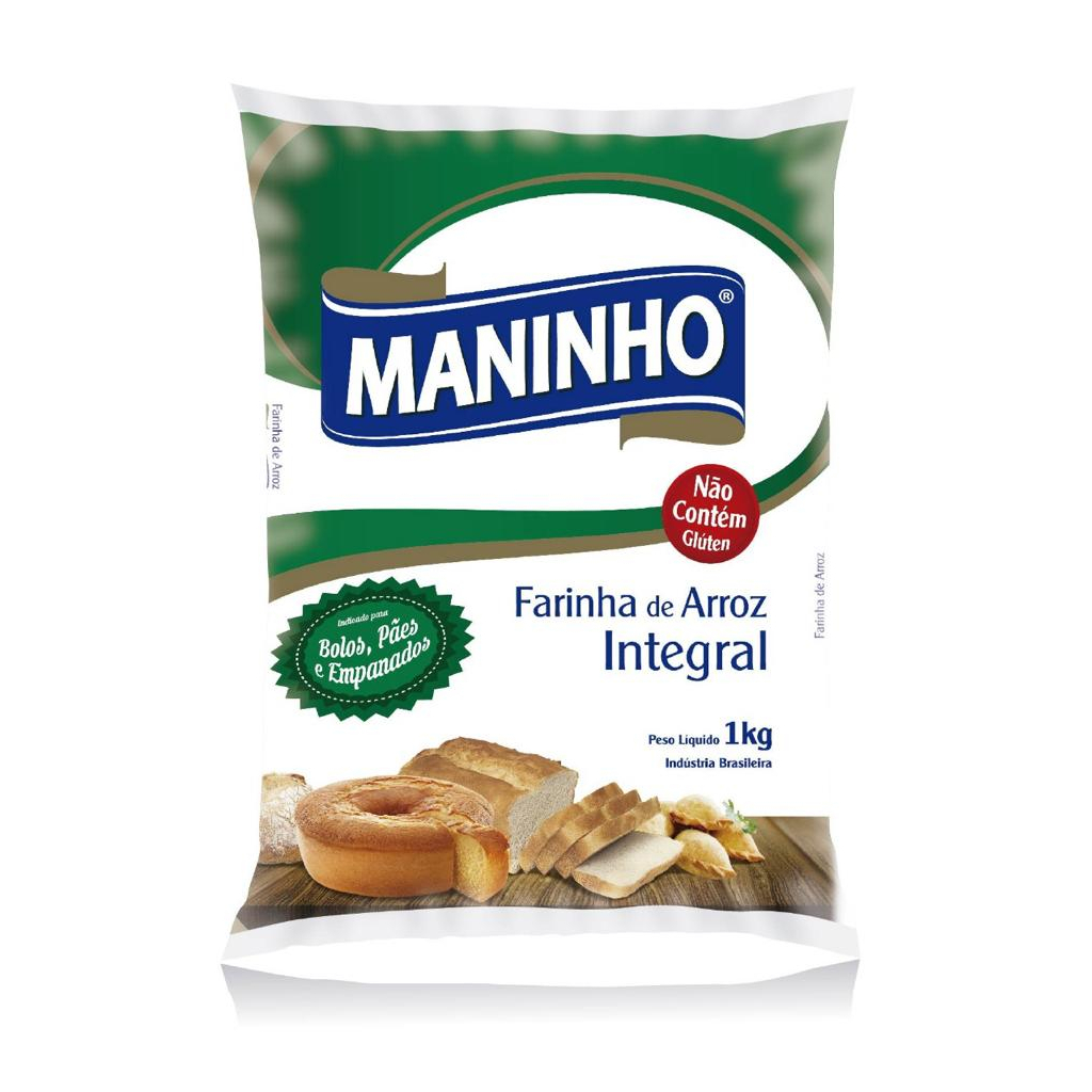 Farinha de Arroz Integral 1Kg - Maninho em Oferta na Shopee