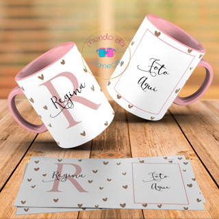 Caneca Personalizada com sua Inicial seu Nome e Foto de Porcelana - Mundo da Caneca
