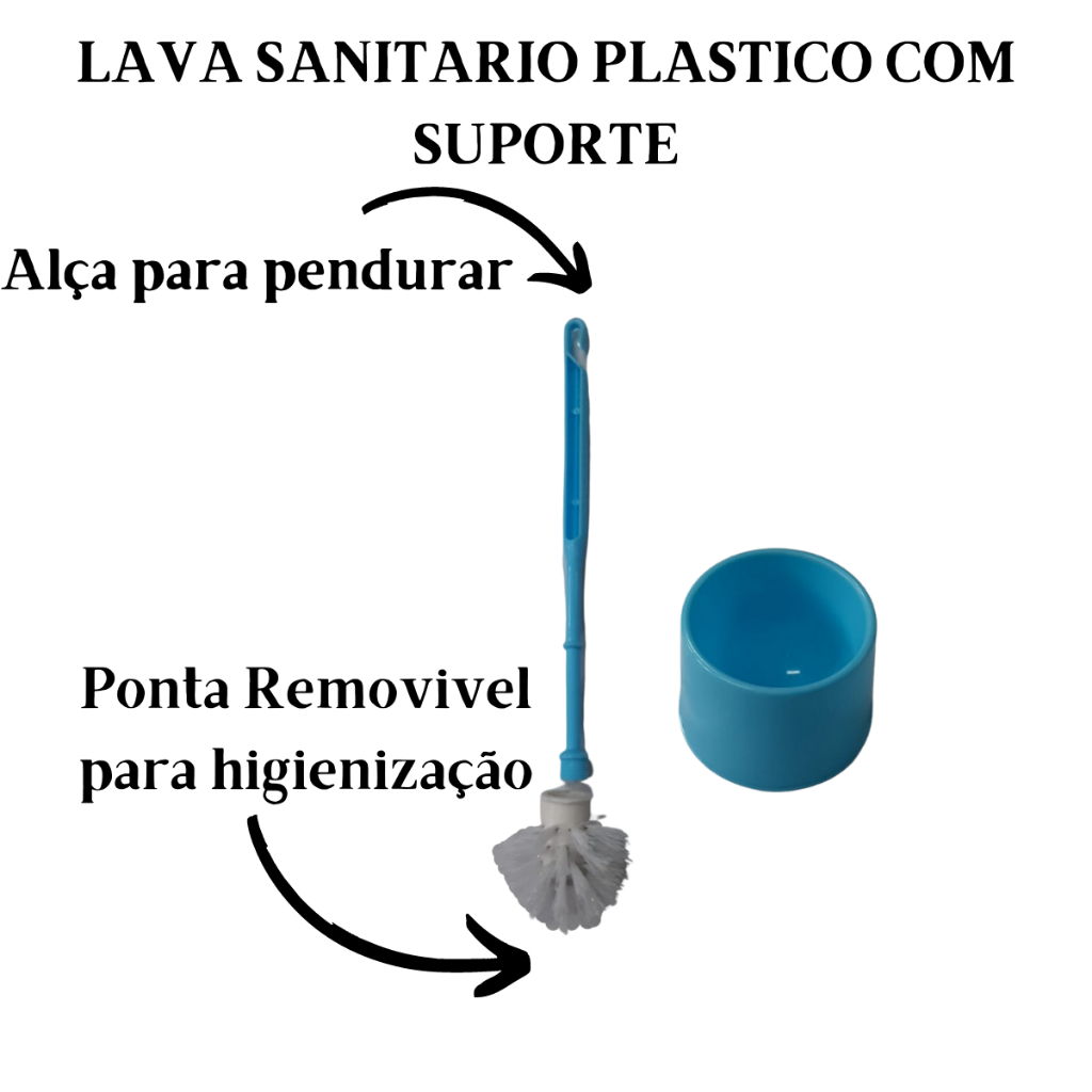 Escova De Lavar Vaso Sanitário C/ Suporte 1 Unidade original · foto 2