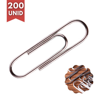 200 Clips de papel prata | clipes de metal niquelado numero 2 28mm em Oferta na Shopee