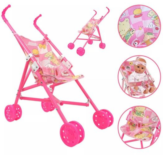 Carrinho De Boneca Bebe Reborn Brinquedo Infantil Passeio de Boneca