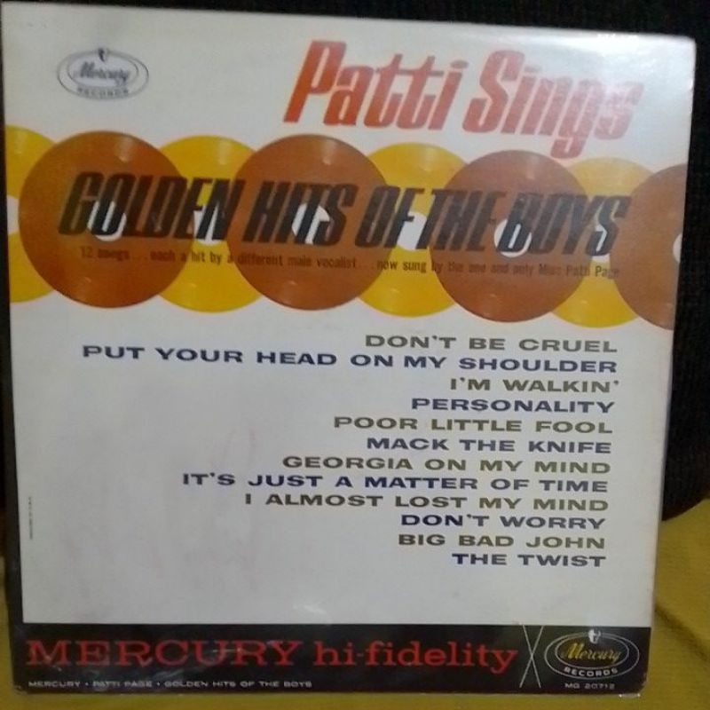 lp vinil - patti page   / lp promo/ com encarte samba rock