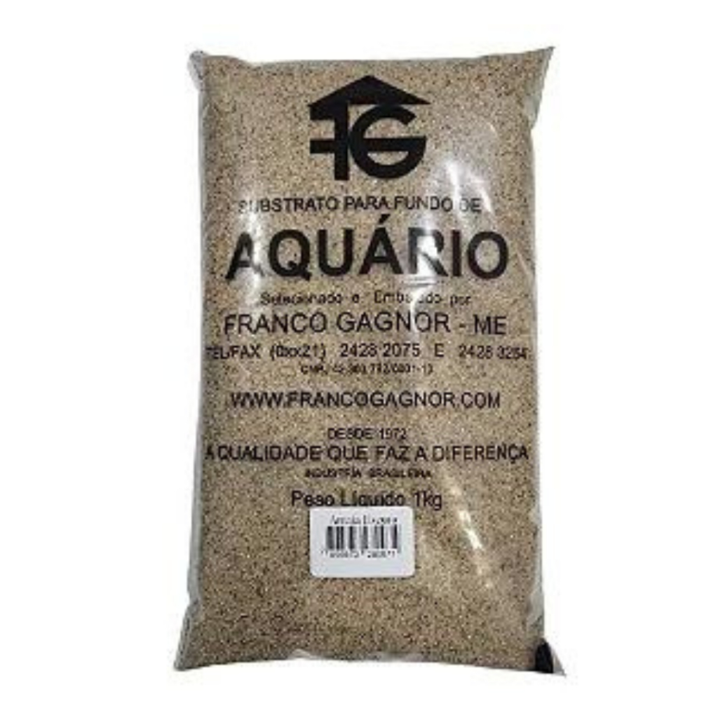 Cascalho Para Aquário Arraia Escura 1Kg - Substrato Natural de Areia Escura Que Não Altera o PH para Layouts de Aquários