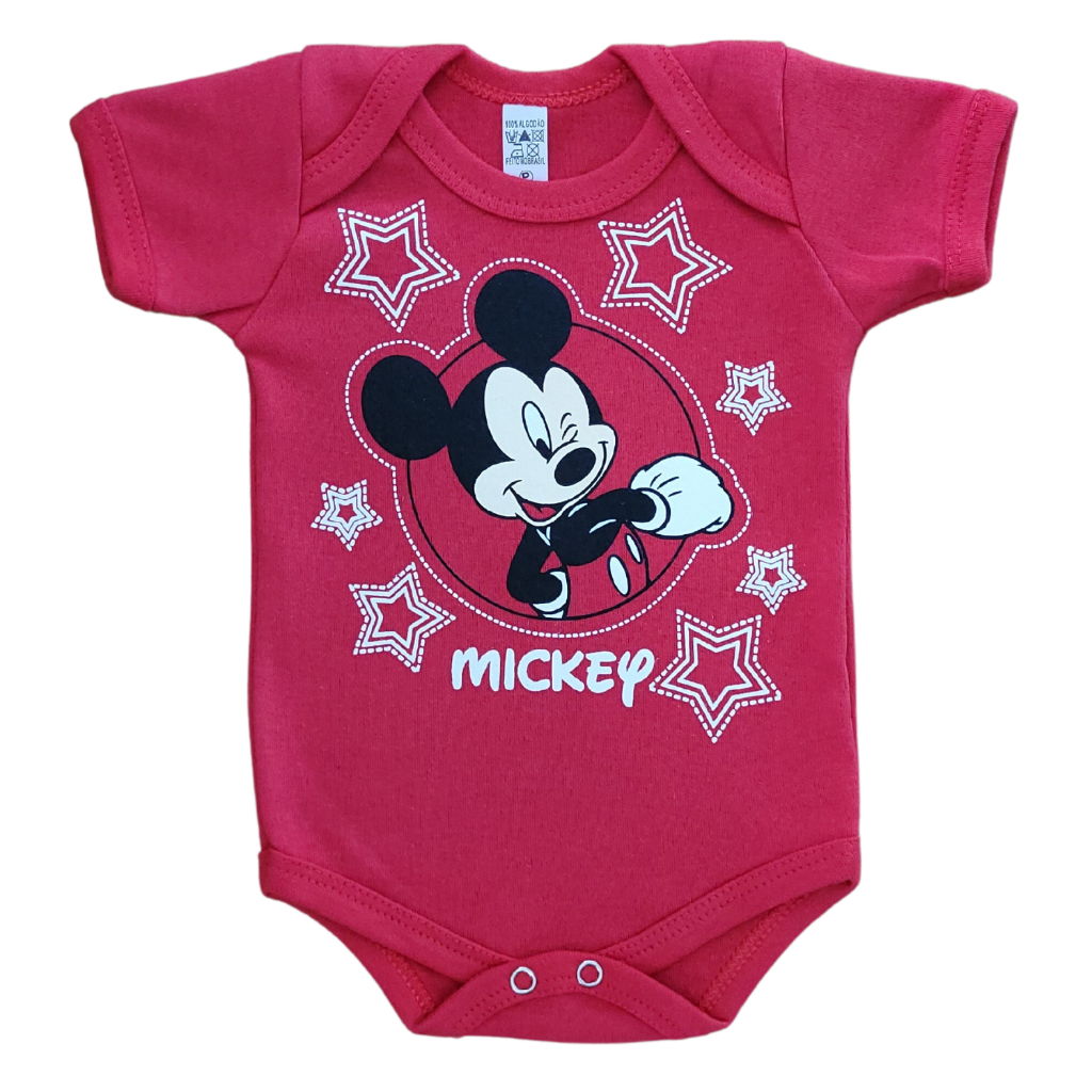 Boby Bebê Mickey Personagem Disney Fantasia Recém Nascido Presente Bori Bore 100% Algodão Roupa Bebê