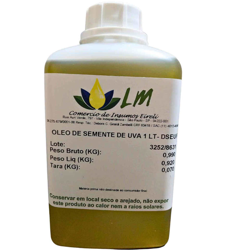 Distriol - óleo Vegetal Semente De Uva 1 Litro - sem conservantes em Oferta na Shopee