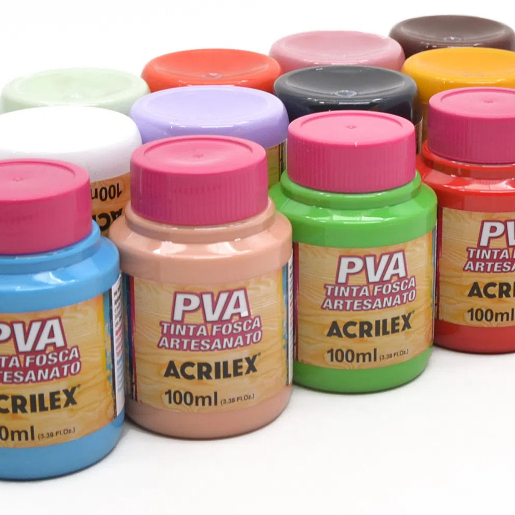 Tinta Pva Fosca Para Artesanato Acrilex 100ml - 1 Pote (Parte 1)
