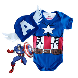 Body Bebê Temático Capitão América Body + Acessório Fantasia Mesversario em Oferta na Shopee