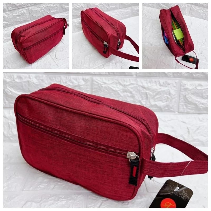 Necessaire Bolsa de Mão Bag Multiuso 2 Divisorias Unissex 6614