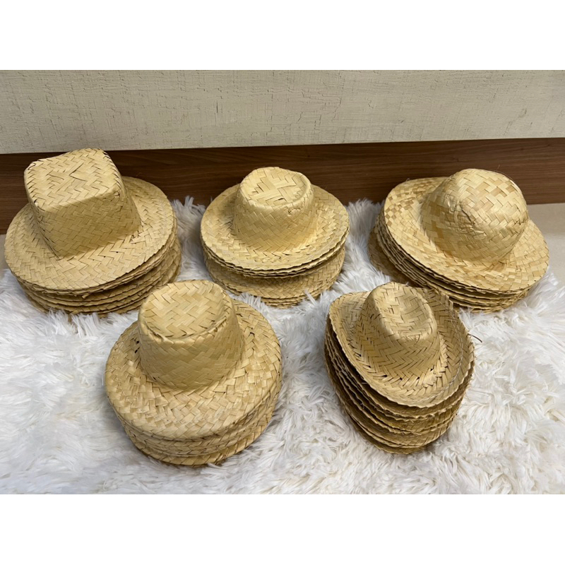 Mini Chapeu Palha Festa Junina 12cm/14cm/16cm/18cm /23cm Para Bebe Por Unidade
