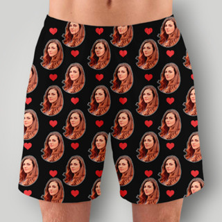 Shorts com Foto Sortidas Shorts Masculino Personalizado Presente Namorado Dia Dos Namorado...
