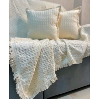 Manta Xale de Luxo Artesanal 100% Algodão em Oferta na Shopee