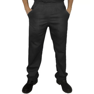 Calça Brim Preta Elástico Uniforme