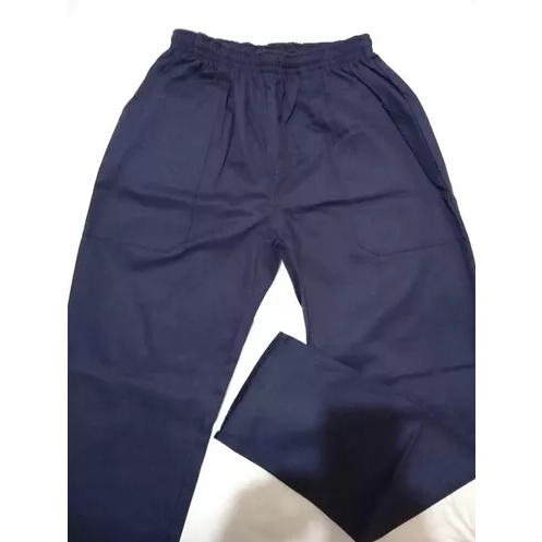Calça Brim Azul Marinho Elástico Uniforme em Oferta na Shopee