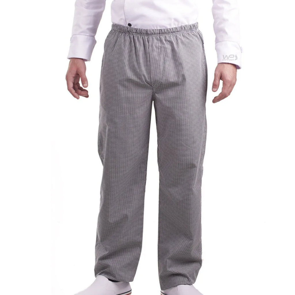 Calça Xadrez Elástico Uniforme Cozinha