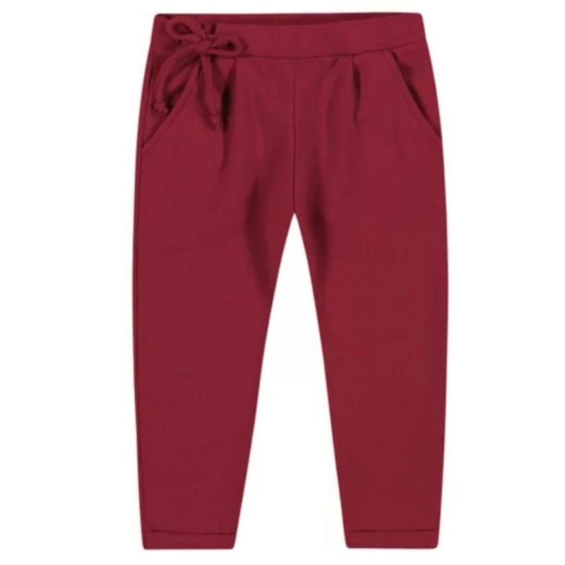 Calça jogger feminina infantil menina rosa ou marsala Trick Nick