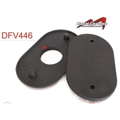 KIT FILTRO DE AR PARA CARBURADOR WEBER 446 ALUMÍNIO PRETO RC114PT E RC117PT KIT TAMPA BASE E ELEMENTO OPALA CARAVAM CORCEL WILLIS RURAL