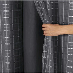 CORTINA BLACKOUT PVC CORTA LUZ COM VOIL XADREZ 3,00 LARG X 2,60 ALTURA /2,80 X 1,70 / 2,00 X1,40