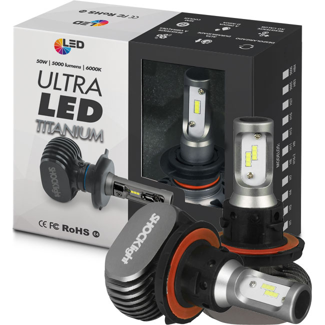 Kit Lampada Ultra Led Titanium Shocklight H13 10000 Lumens