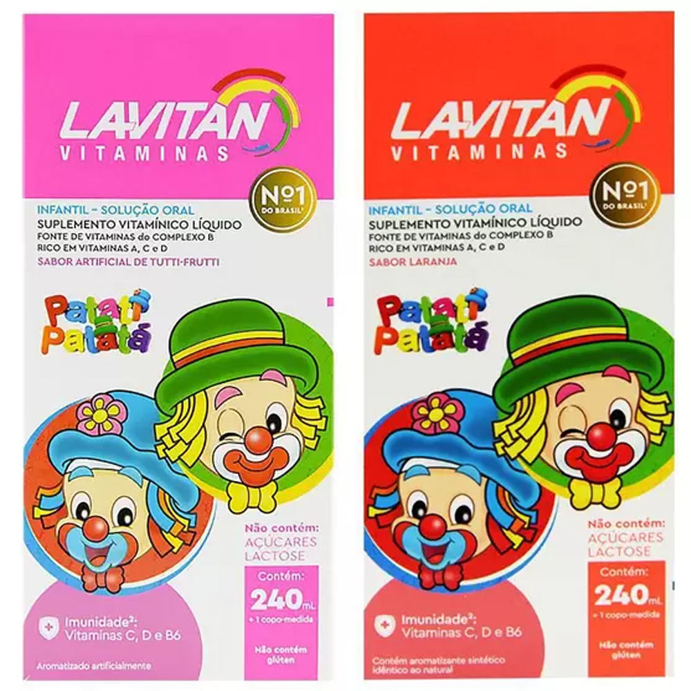 Lavitan Patati Patatá vitamina infantil sabor laranja solução Cimed com 240ml