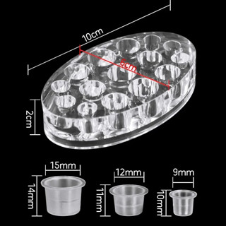 PORTA BATOQUE Acrílico OVAL Micropigmentação Tattoo Maquiagem Definitiva OFERTA