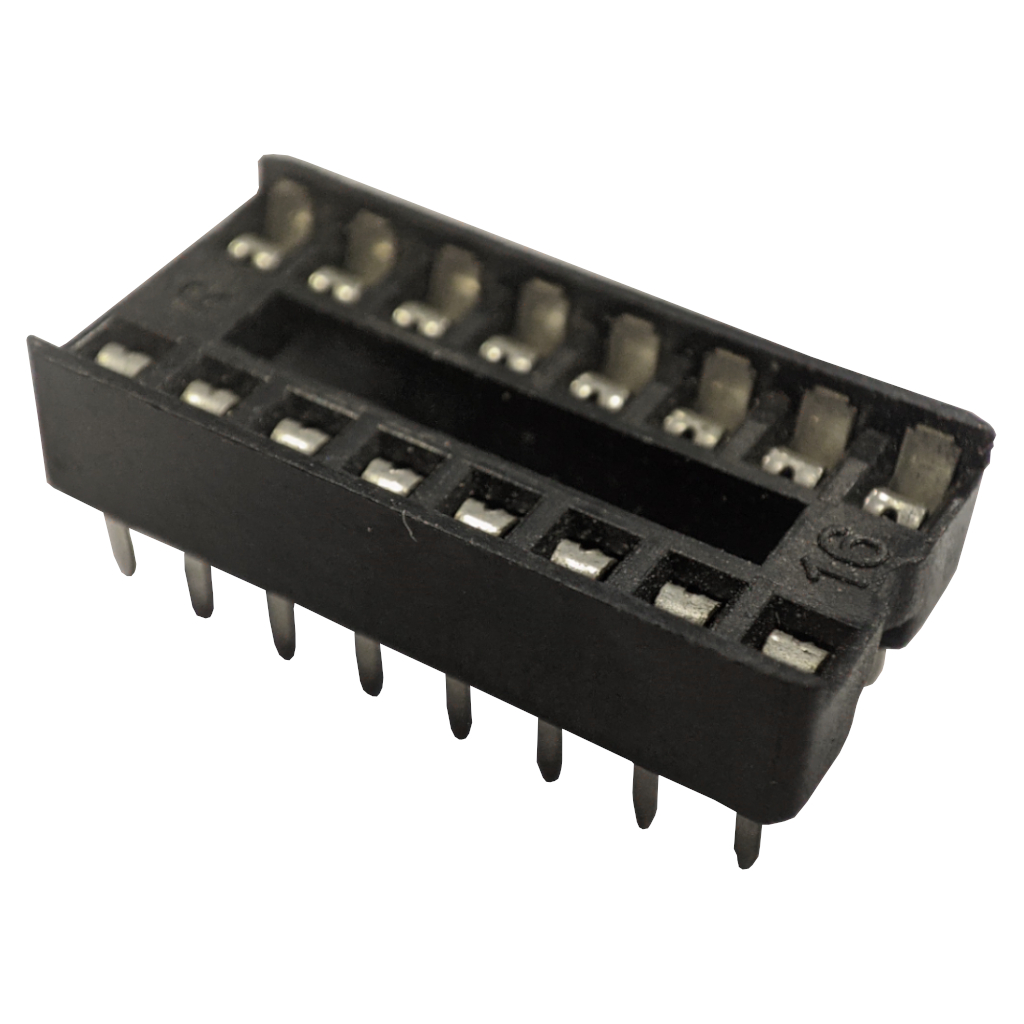 Soquete P/circuito Integrado 16 Pinos dip como 1NE556 CD4011 CD4093 CD4017 ULN2003A 74HC595 74LS165 LM339 LM324 CD4066 C
