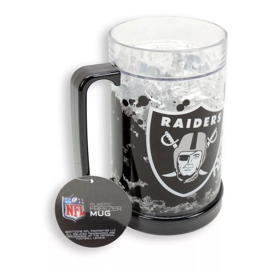 Caneca Chopp NFL Los Angeles Raiders Gel Congelante Térmico