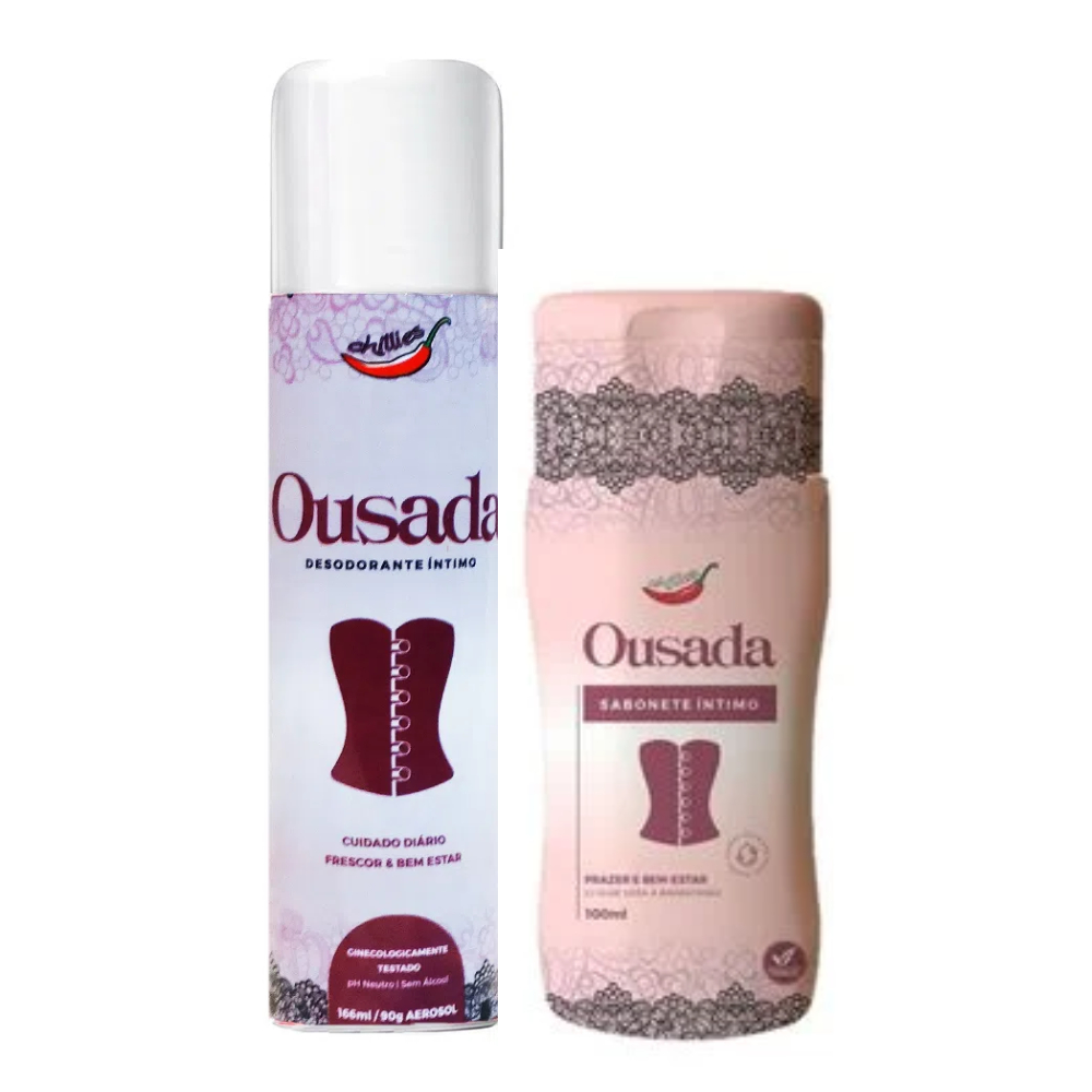 Kit Desodorante + Sabonete Intimo OUSADA Chillies em Oferta na Shopee