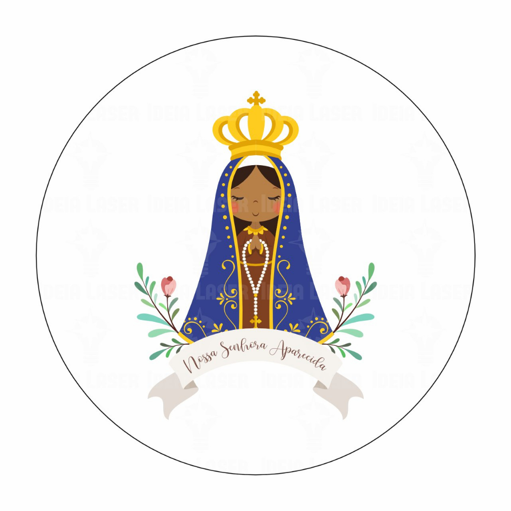 Mini Mandala Sem Furos Nossa Senhora Aparecida Mod3