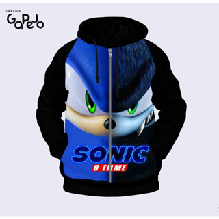 BLUSA AGASALHO INFANTIL SONIC BEM X MAL SUBLIMAÇÃO