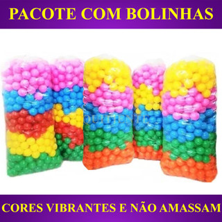 Bolinha Plástica Para Piscina Saco com até 300 bolinhas Super Coloridas Bolinhas Para Piscina Bebe Criança Infantil de ótima qualidade não amassa