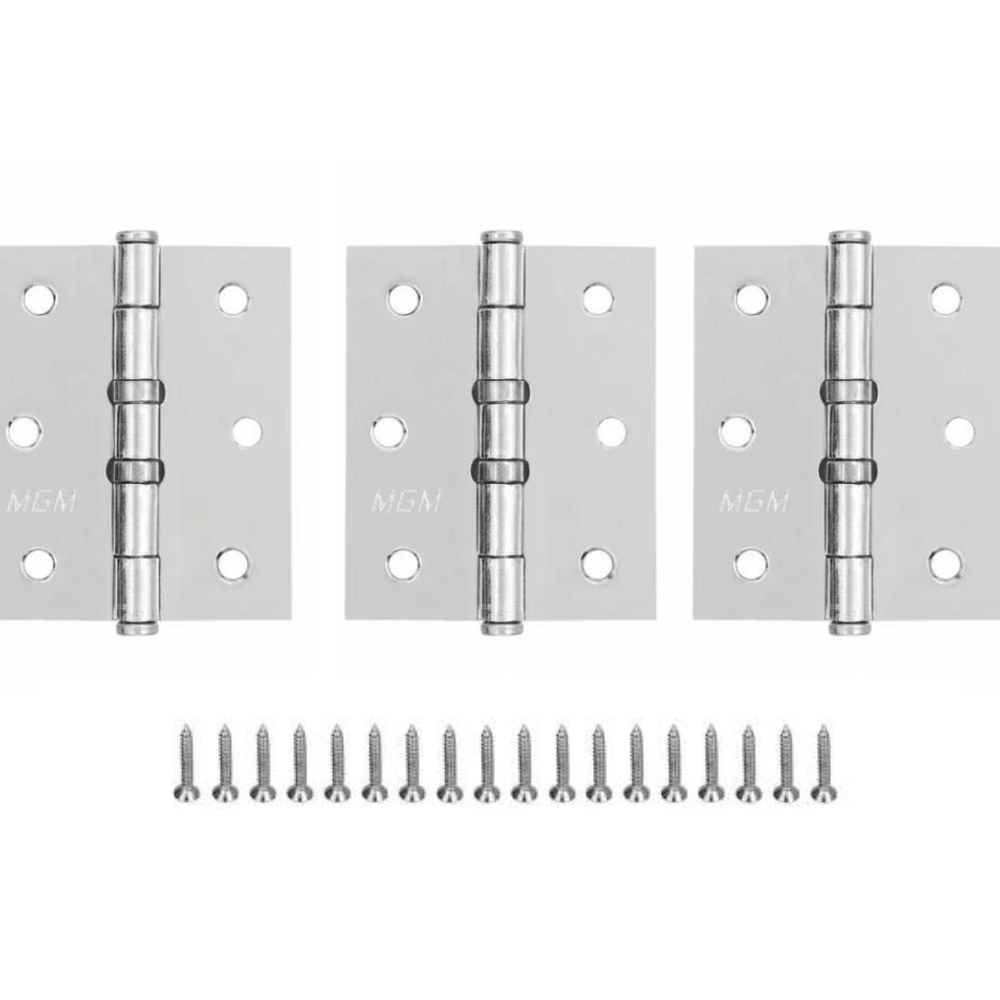 Dobradiça Para Porta De Madeira E Janela Mgm Cromada 3 X 2,5 em Oferta na Shopee