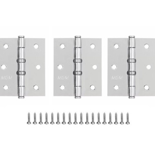 Dobradiça Para Porta De Madeira E Janela Mgm Cromada 3 X 2,5 em Oferta na Shopee