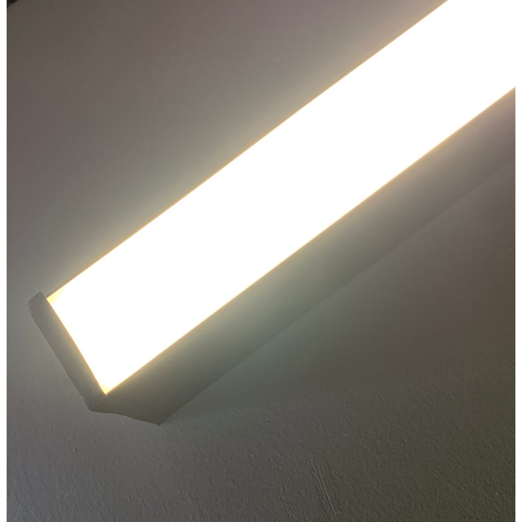 Luminária Perfil Montado 1m  Sobrepor Preto ou Branco 110v ou 220v em Oferta na Shopee